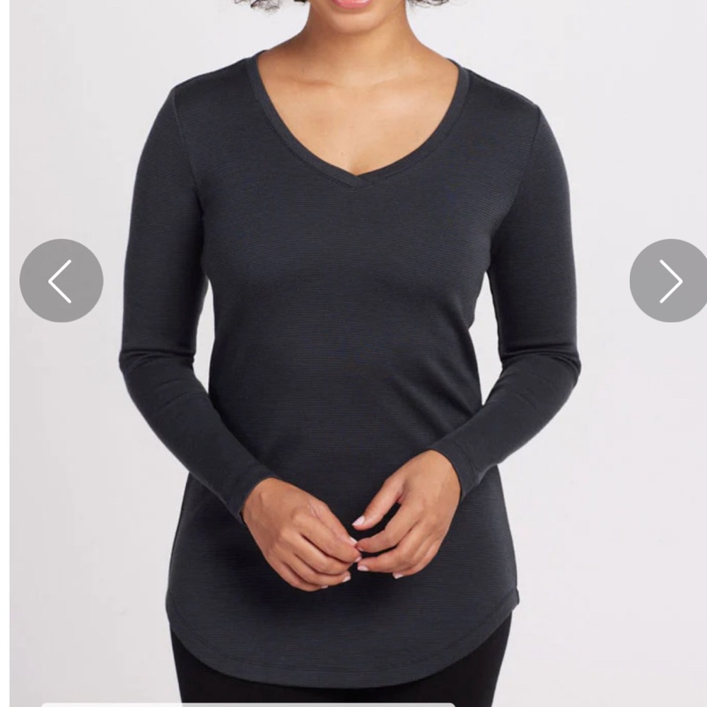 WoolX Merino Wool  Eva Tunic long sleeve v neck tee size XS, fits like a small